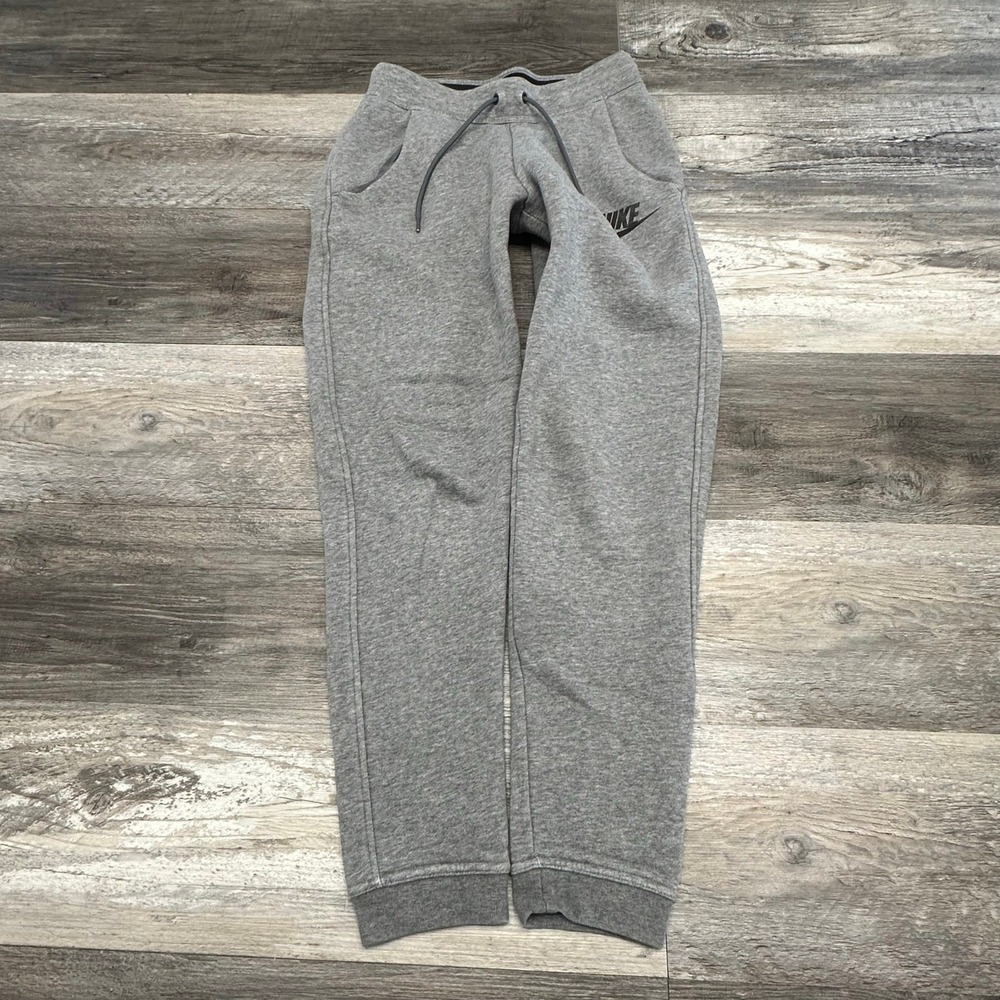Nike Rally Light Gray Women XS Fleece Spell Out Mini Swoosh Jogger Sweatpant